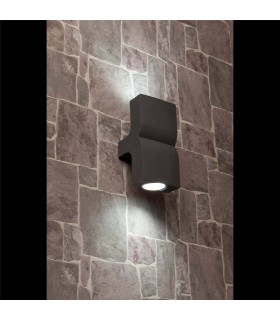 2 Light Outdoor Up Down Wall Light Dark Grey IP44, GU10 - 2