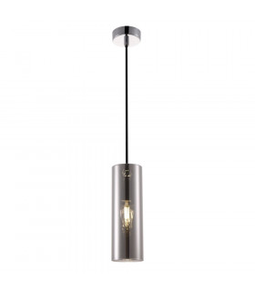 Modern Gioia Chrome Pendant Ceiling Light Glass Shade