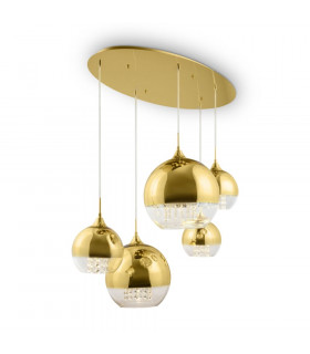 Modern Fermi 5 Light Gold Cluster Pendant Ceiling Light-1