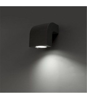 1 Light Outdoor Wall Light Dark Grey IP44, GU10 - 2