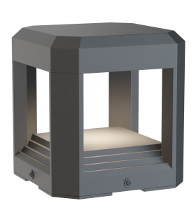 Outdoor Royal Mile Integrated LED Grey Pedestal Landscape Light IP65