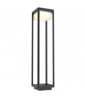 Outdoor Baker Street Integrated LED Black Bollard Landscape Light IP65