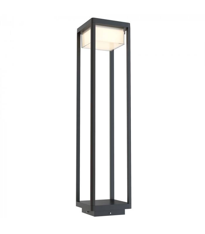 Outdoor Baker Street Integrated LED Black Bollard Landscape Light IP65