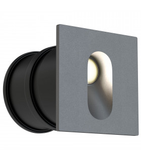 Outdoor Via Urbana Integrated LED Grey Recessed Downlight IP44