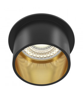 Technical Reif Black with Gold Recessed Downlight