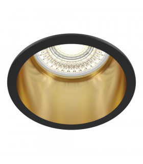 Technical Reif Black with Gold Recessed Downlight