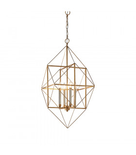 Pescara 4 Light Ceiling Pendant Antique Gold & Silver Leaf-1