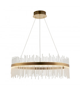 Trapani Pendant Ceiling Light Brushed Gold Plated Finish & Clear Glass-1