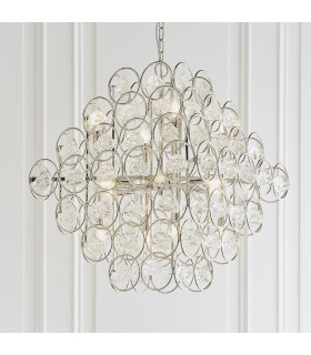 Positano 14 Light Ceiling Pendant Polished Nickel Plate & Clear Crystal-2