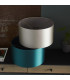 Folgarida Shade Teal Satin Fabric & Matt Antique Brass Plate-4
