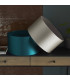 Folgarida Shade Teal Satin Fabric & Matt Antique Brass Plate-5
