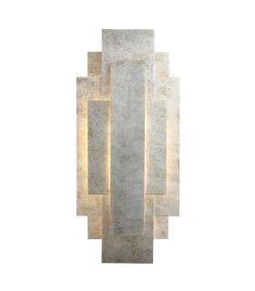 Forlì 2 Light Wall Lamp Antique Silver Leaf-1
