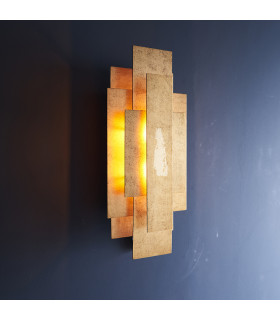 Forlì 2 Light Wall Lamp Antique Gold Leaf-2
