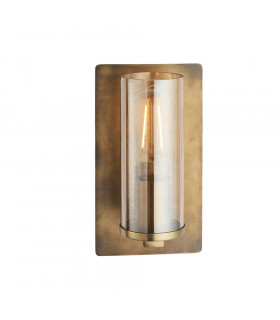 Palermo Wall Lamp Brass Patina & Champagne Lustre Glass-1