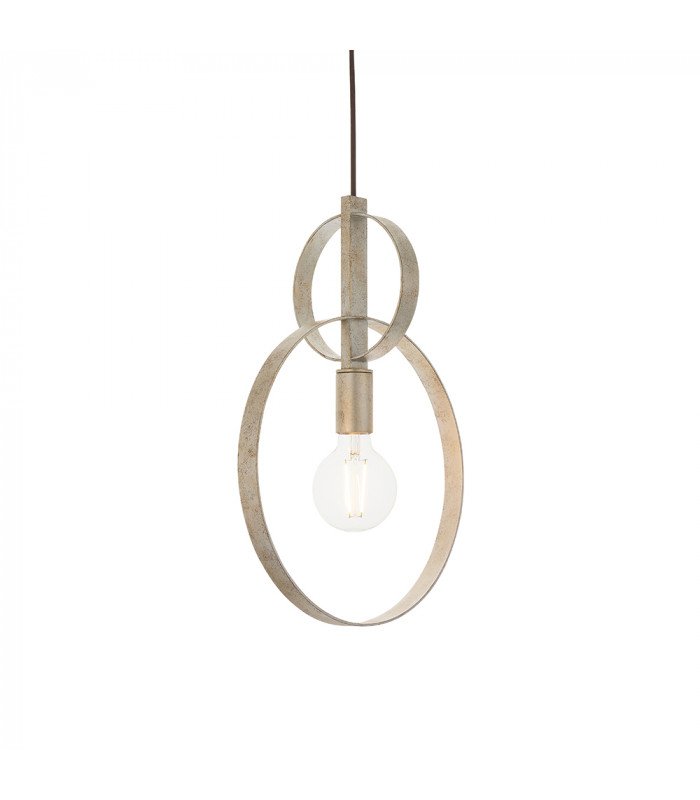 Trento Pendant Ceiling Light Antique Silver Leaf-1
