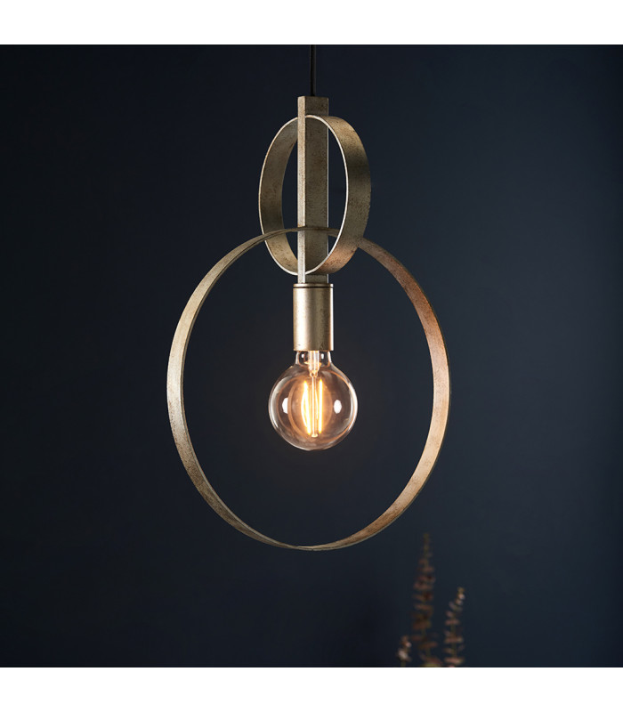 Trento Pendant Ceiling Light Antique Silver Leaf-5