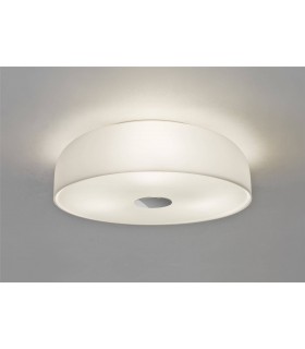 3 Light Bathroom Ceiling Light White Glass IP44, E27 - 1