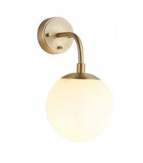 Cosenza Wall Lamp Matt Antique Brass Plate & Opal Glass-1