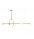 Cosenza 5 Light Ceiling Pendant Matt Antique Brass Plate & Opal Glass-1