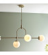 Cosenza 5 Light Ceiling Pendant Matt Antique Brass Plate & Opal Glass-4