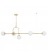 Cosenza 5 Light Ceiling Pendant Matt Antique Brass Plate & Opal Glass-6