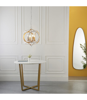 Vicenza 4 Light Ceiling Pendant Matt White & Gold Paint-2