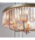 Ascoli 6 Light Ceiling Pendant Champagne Paint & Rose Pink Cut Glass-5