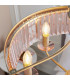 Ascoli 6 Light Ceiling Pendant Champagne Paint & Rose Pink Cut Glass-9