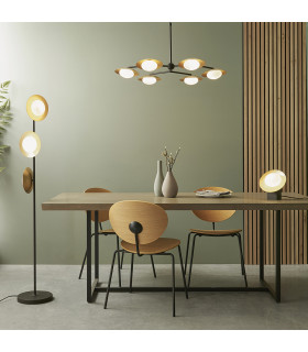 Tivoli 3 Light Floor Lamp Gold & Dark Bronze Finish With Opal Glass-2