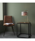 Carrara Table Lamp Satin Champagne Paint & Slate Grey Fabric-2
