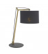 Ravenna Table Lamp Matt Brass Plate & Black Cotton Fabric-1