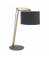 Ravenna Table Lamp Matt Brass Plate & Black Cotton Fabric-5
