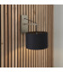 Ravenna Wall Lamp Matt Nickel Plate & Black Cotton Fabric-2