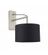 Ravenna Wall Lamp Matt Nickel Plate & Black Cotton Fabric-5