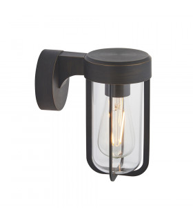 Benevento Outdoor Wall Lamp Brushed Bronze Finish & Clear Glass IP44-1