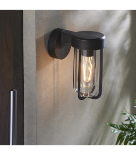 Benevento Outdoor Wall Lamp Brushed Bronze Finish & Clear Glass IP44-2