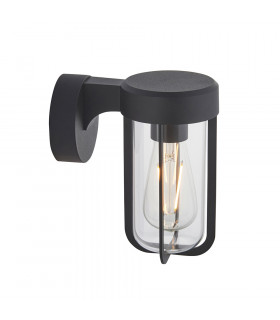 Benevento Outdoor Wall Lamp Matt Black Finish & Clear Glass IP44-1