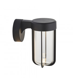 Benevento Outdoor Integrated LED Wall Lamp Matt Black Finish & Clear Glass IP44-1