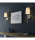 Florence Wall Lamp Bright Nickel Plate & Vintage White Fabric-4