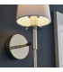 Florence Wall Lamp Bright Nickel Plate & Vintage White Fabric-6