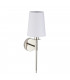 Florence Wall Lamp Bright Nickel Plate & Vintage White Fabric-8