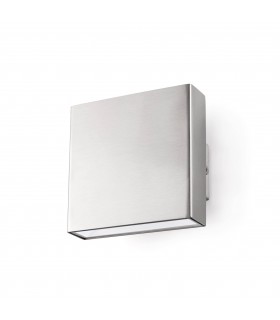 LED Outdoor Small Up Down Wall Light Matt Nickel IP44 - 1