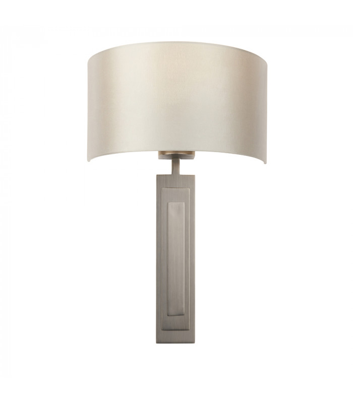 Olbia Wall Lamp Brushed Bronze Plate & Mink Satin Fabric-1
