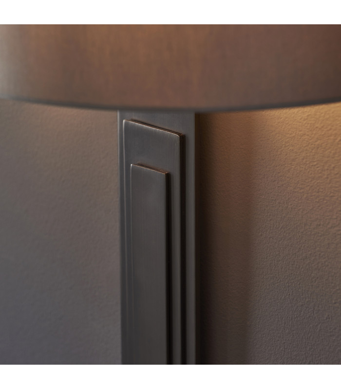 Olbia Wall Lamp Brushed Bronze Plate & Mink Satin Fabric-6