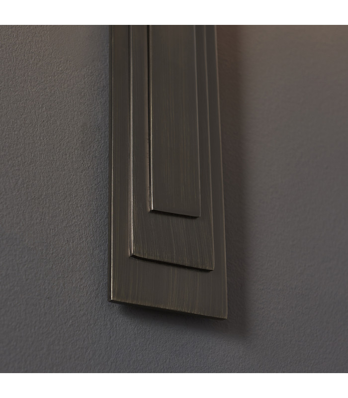Olbia Wall Lamp Brushed Bronze Plate & Mink Satin Fabric-7