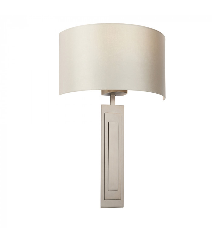 Olbia Wall Lamp Brushed Bronze Plate & Mink Satin Fabric-8