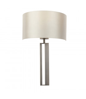 Macerata Wall Lamp Brushed Bronze Plate & Mink Satin Fabric-1