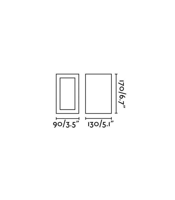 LED Outdoor Wall Light White, Dark Grey IP54 - 2
