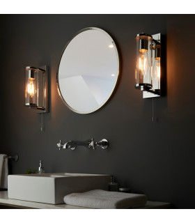 Como Bathroom Wall Lamp Chrome Plate & Clear Glass IP44-2