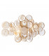 Carbonia 2 Light Wall Lamp Antique Gold Paint Clear & Amber Glass-1